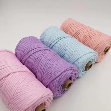 China Cotton Color Cotton Rope DIY Waterproof Single Ply Pure Hand 4mm - Woven Single Ply Rope for sale