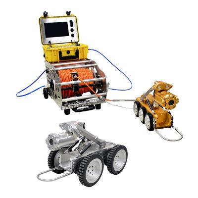 China IP68 Waterproof NIGHT VISION Industrial Pipe Endoscope Oil Pipeline Inspection Crawler Robot PTZ Camera for sale