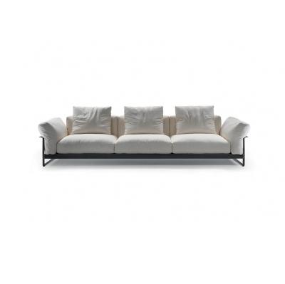 China Convertible Italian Modern White Leather Sofa for sale