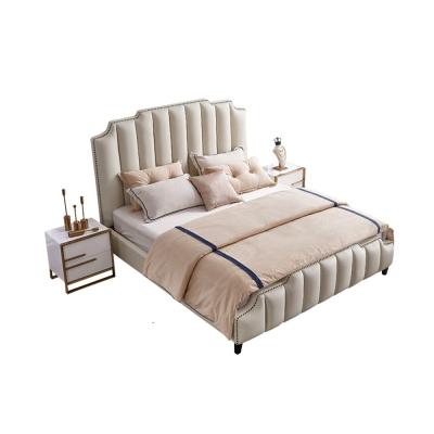 China Expandable Modern Home Furniture Storage Designer Brand Leather Queen Bed for sale