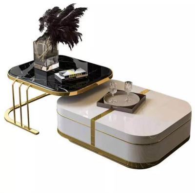 China (Size) new white and black adjustable coffee table set for sale