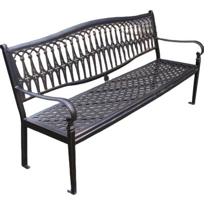 China Contemporary Casted Iron Black Paint Outdoor Garden Lounge Sofa Chair for sale