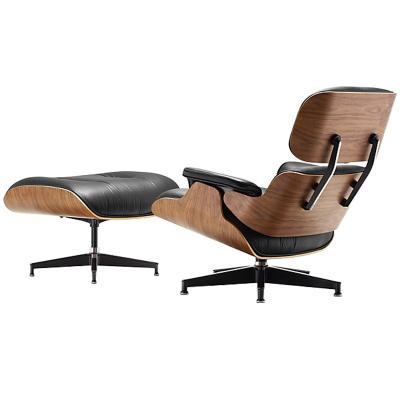 China Convertible Relax Leather Top Wood Frame Leisure Chair for sale