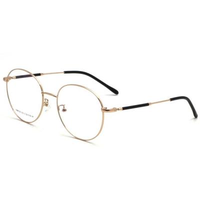 China Optical Sights Goods Metal Stainless Steel Ready Made Round Glasses for sale