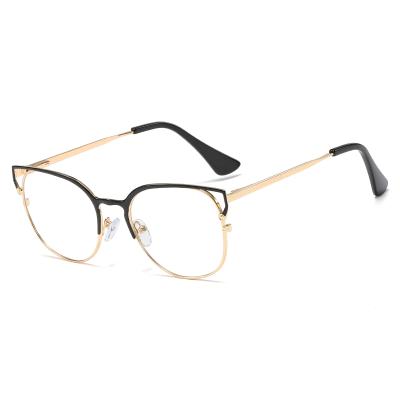 China Fashion Custom Metal Optical Frame Logo Eyeglasses Optical Frame For Women for sale