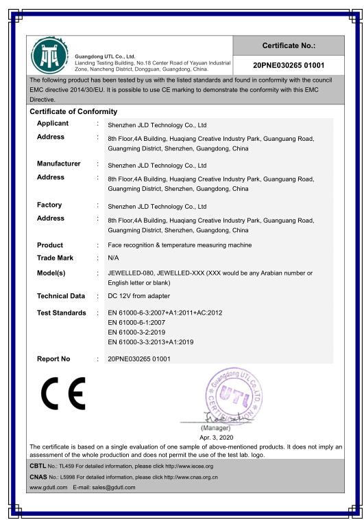 EMC - Shenzhen Jld Technology Co., Ltd.