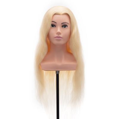 China Dummy Silky Straight Head Wave Hairstyle Training School Students And Hairstylists With European And American Face Pattern Heads for sale