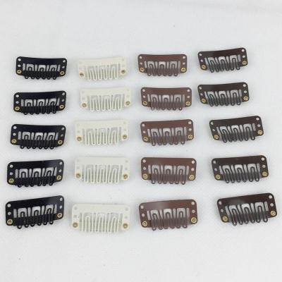 China For Clip In U-Shape Hair Extensions Wig Clip 3.2 Teeth Steel Millimeter 6 Metal Hair Clips Hair Extension Tools Wig Clips for sale