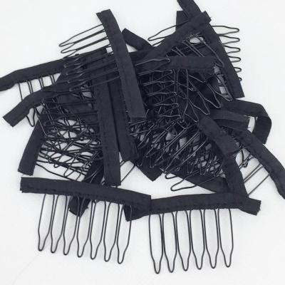 China Wig Combs For Making Wigs 100pcd/bag 7 Teeth 30MM Stainless Steel Wig Comb Clips Metal Hair Combs For Wig for sale