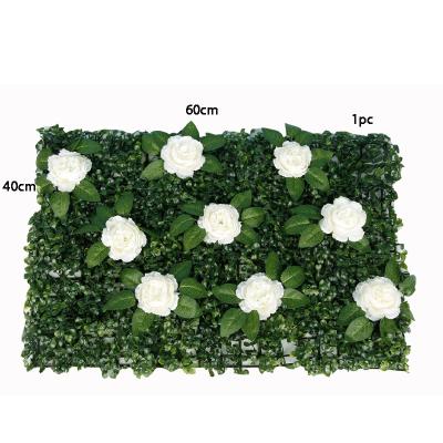 China Elegant simulation Milan lawn plant flower wall background wall decoration lawn with flower landscape simulation 1 piece for sale