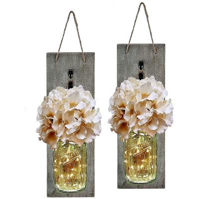 China Beautiful Flower Simulation Flower Colorful Immortal Lantern Wall Hanging Remote Control Part Courtyard Living Room Bedroom Furniture Room 1 Piece for sale