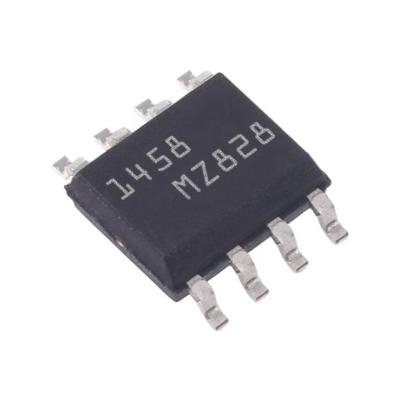 China New and original IC integrated circuit IC normal MC1458DT electronic chip SOP-8 universal amplifier for sale