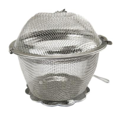 China New Round Stainless Steel Wire Mesh Infuser Viable Hot Spherical Chinese Loose Tea Strainer Useful Selling Tea Strainer for sale