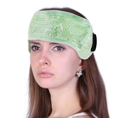 China Rehab Therapy Supplies Reusable Ice Gel Pack Gel Beads Head Pack Sinus Wrap For Swelling Relief for sale