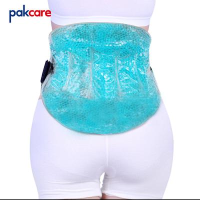 China Waist Penetrating Protection Heating Microwave Pain Relief Blue Back Ice Pack With Elastic Band for sale