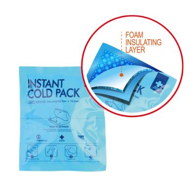 China Pain relife disposable custom small breakage instant cold packed first aid gel/ice cool liquid pack for sale