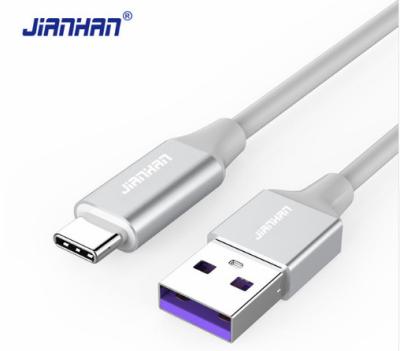 China New Reversible Type C Cable Jianhan Design USB Mobile Phone Cables USB Data Charger Type C 5A Fast Cable For Huawei for sale