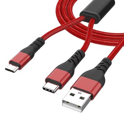 China Reversible USB Type C Cable Jianhan 2 in 1New Design Mobile Phone Cables Type C Micro USB Data Charger Fast Cable for sale