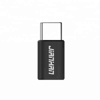 China Jianghan Mobile Phone 2 in1 Micro USB to Type-C Converter Adapter with Aluminum Case for sale