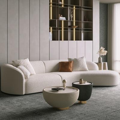 China Removable Soft Round Modern Simple Couch Sofa Minimalist Special Shaped Cashmere Blanket White Sofa Designs Luxury Sofa for sale