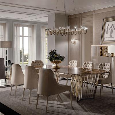 China Modern Marble Dining Tables And Chairs Set Home Furniture Dining Table Sets Dining Room Sets for sale