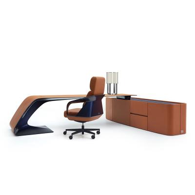 China Expandable L Shape Branded Chair Desk Executive Modern Office Furniture Luxury Designer Manager Office Executive Desk for sale