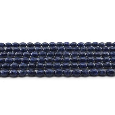 China For Jewelry Making Wholesale Loose Set Natural Stone Gemstone Beads 4/6/8/10mm (6X8mm) Lapis Lazuli Rice Beads For Jewelry Making Sets for sale