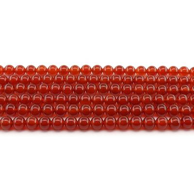 China For Jewelry Making Wholesale 4/6/8/10mm Red Agate Loose Size Gemstone Beads Set Natural Stone Beads For Jewelry Making Sets for sale