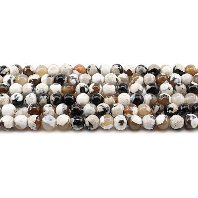 China For Jewelry Making Wholesale 4/6/8/10mm White Fire Agate Loose Gemstone Set Natural Stone Beads For Jewelry Making Sets for sale