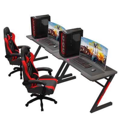 China 2021 new design Z shape multifunctional custom office gaming desk for sale