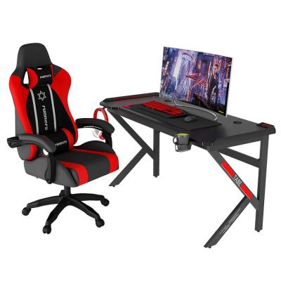 China 2022 Factory direct sales Black Metal K-Shaped carbon fiber gaming desk for Home for sale