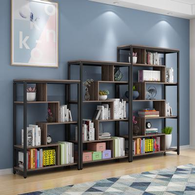 China 2021 new design modern creative corner library bookcase office furniture wooden bookshelf for sale