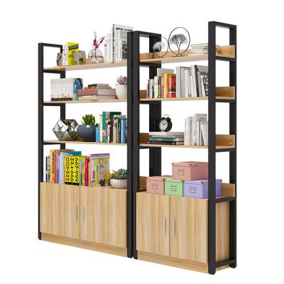 China Metal and wooden bookshelf display shelves bookcase ladder Book Shelf Ladder Wooden 4 Tier Bookshelf à venda