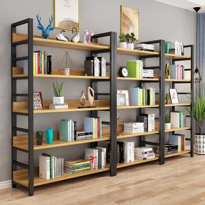 China High quality and cheap simple modular natural storage room furniture corner bookshelf bookcase With baffle for sale