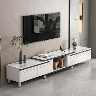 China Wood Mdf Modern Style White Tv Table Cabinet Simple Fashion Tv Stand and Coffee Table with Drawer for sale