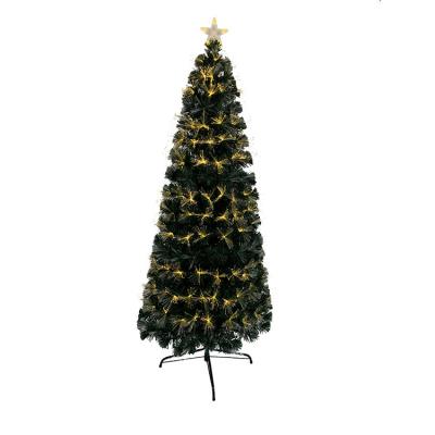 China Christmas Decoration Wholesale Fiber Optic PVC Christmas Tree For Christmas Decoration for sale