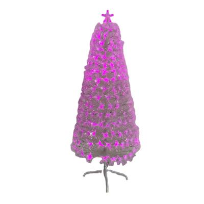 China Morden Indoor Pink PET Christmas Tree 180cm Fiber Optic for sale