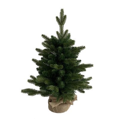 China Morden Decor Indoor Wooden PE And Base PVC Mixed Mini Christmas Tree Makers for sale