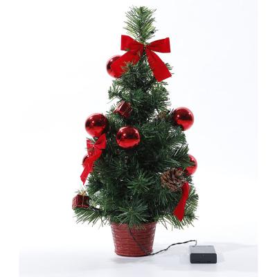 China Morden Table Use Led Decor PVC Mini Christmas Tree for sale