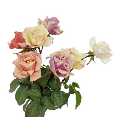 China Morden Wedding Decor High End Single Stem Rose Artificial Flowers for sale