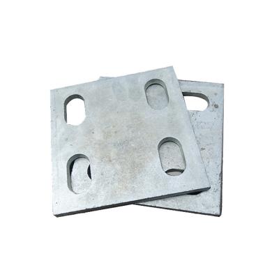 China 4 Hole Galvanized Embedded Plate With Round/Square/Rectangular Shape for sale