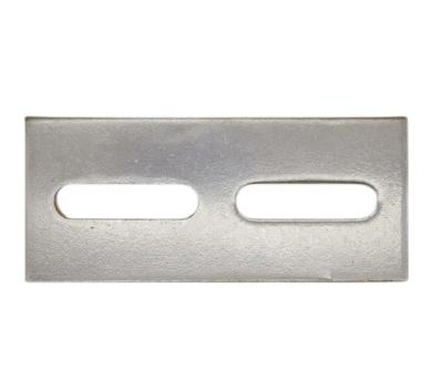 China 2 Holes Embed Plate Concrete Steel Plate With White Zinc Plating for sale