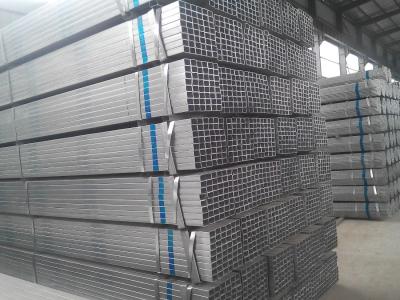 China 0.8mm - 5mm Thickness Threaded Galvanized Square Pipe With Plain Beveled Ends for sale