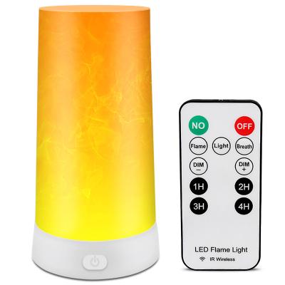 China Postmodern Remote Control LED Fire Light Portable Rechargeable SHENPU Flame Table Lamp for sale