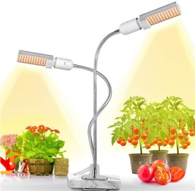 China Seed Starting LED To Grow Light E27 Lamp With Dimmable Desk Clip And Clip Timing Light For Indoor Plant for sale