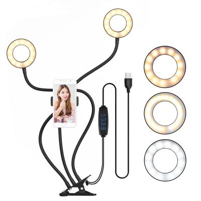 China 180 Degree SHENPU Adjustable Mobile Phone Ring Light Makeup Fill Light with Clip for Live Streaming for sale