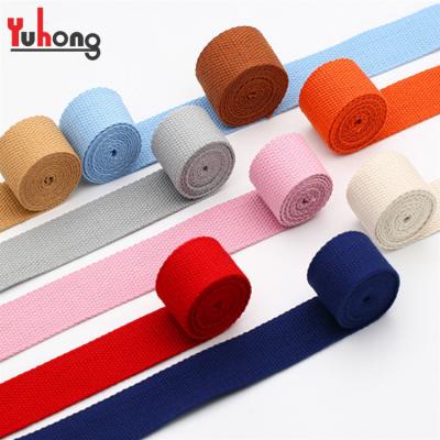 China High Tenacity Multi Color 38mm Cotton Webbing Straps Poly For Mens Belt for sale