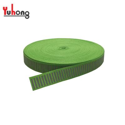 China Wholesale High Intensity Fluorescent Green Polyester Webbing High Tenacity Reflective Webbing for sale