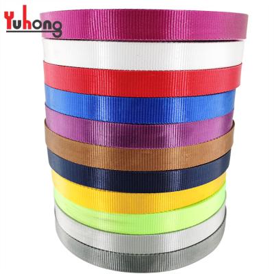 China High Tenacity Nylon Sling Tape Polyester Webbing Tape 10mm12mm15mm20mm Multi Colors Can Be Customized Polyester Webbing for sale