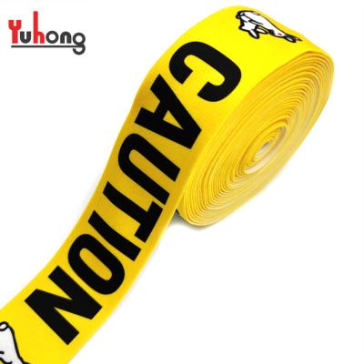 China Custom Made High Quality High Tenacity Heat Transfer Printing Logo Elastic Band For Underwear colorful for sale